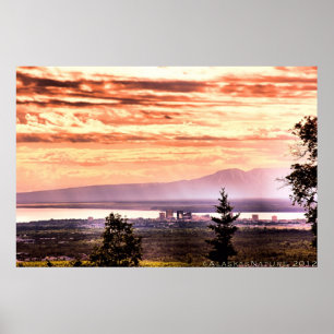 Sonnenuntergang über Ankerplakat Poster