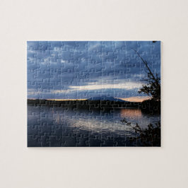 Sonnenuntergang über Berg Katahdin Millinocket See Puzzle