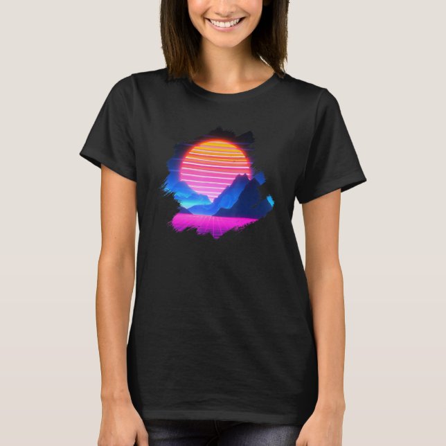 Sonnenuntergang über Canyon und Grid Mountains Syn T-Shirt (Vorderseite)