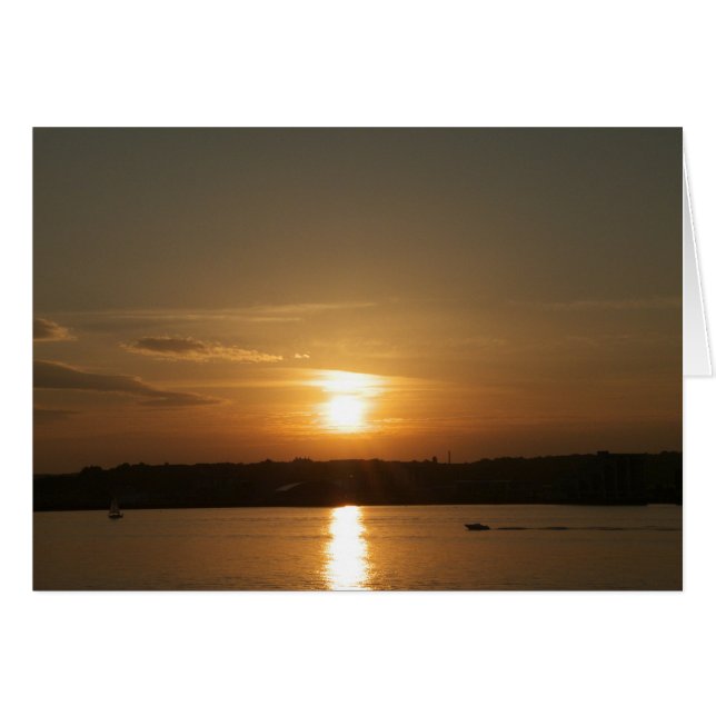 Sonnenuntergang über Cardiff Bay (Vorderseite (Horizontal))
