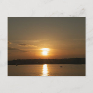 Sonnenuntergang über Cardiff Bay Postkarte
