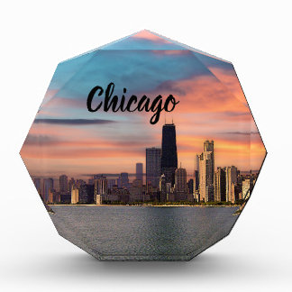 Sonnenuntergang über Chicago Fotoblock