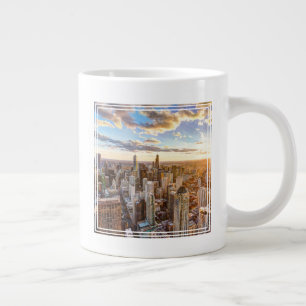 Sonnenuntergang über Chicago Jumbo-Tasse