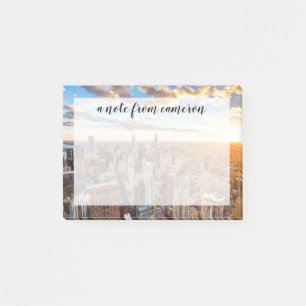 Sonnenuntergang über Chicago Post-it Klebezettel