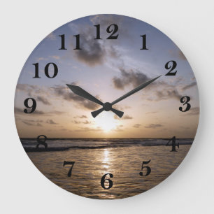 Sonnenuntergang über dem Arabischen Meer Große Wanduhr