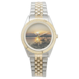Sonnenuntergang über dem Balaton, Ungarn. Armbanduhr