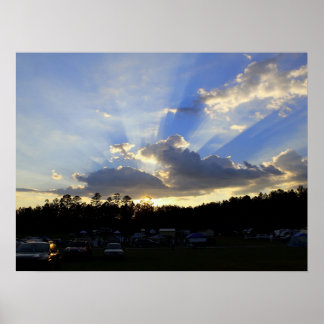 Sonnenuntergang über dem Deerlick Astronomy Villag Poster