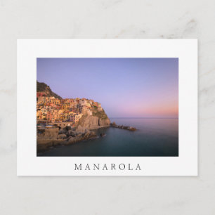 Sonnenuntergang über dem Dorf Manarola Cinque Terr Postkarte
