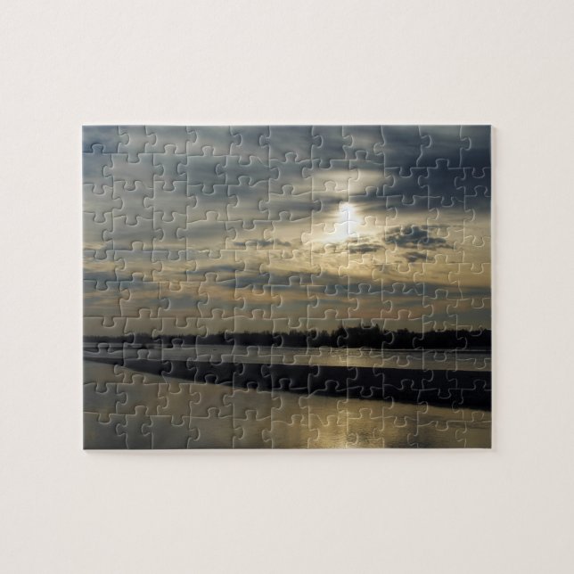 Sonnenuntergang über dem Fluss Puzzle (Horizontal)