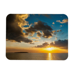 Sonnenuntergang über dem Meer, Fidschi Magnet