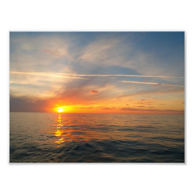 Sonnenuntergang über dem Meer Fotodruck (Vorne)