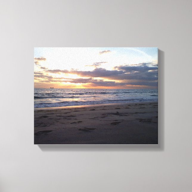Sonnenuntergang über dem Meer Leinwanddruck (Vorderseite)