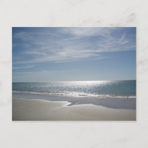 Sonnenuntergang über dem Meer Postkarte