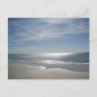 Sonnenuntergang über dem Meer Postkarte