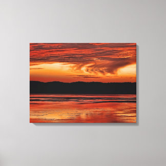 Sonnenuntergang über dem Mississippi Leinwanddruck