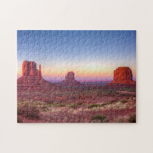 Sonnenuntergang über dem Monumental Arizona Puzzle (Horizontal)