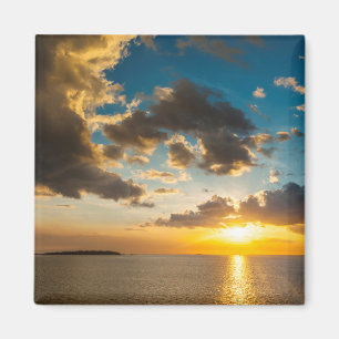 Sonnenuntergang über dem Ozean, Fidschi Magnet