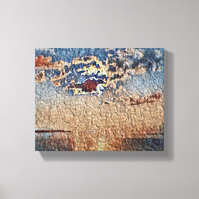 Sonnenuntergang über dem Ozean Leinwand Foto druck (Vorderseite)