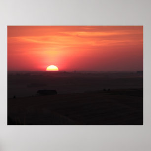 Sonnenuntergang über dem Palouse Poster