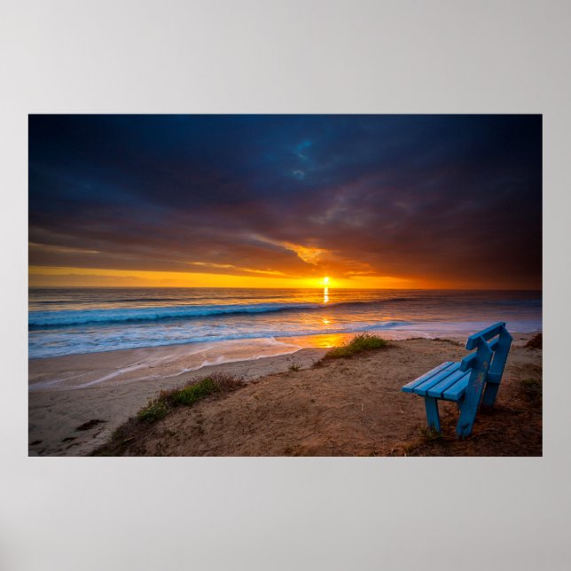 Sonnenuntergang über dem Pazifik Poster (Vorne)