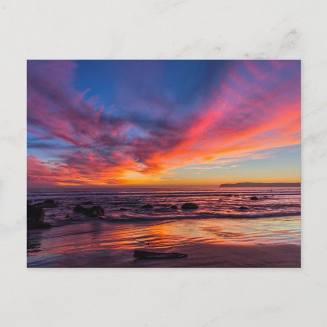 Sonnenuntergang über dem Pazifik von Coronado 2 Postkarte (Vorderseite)