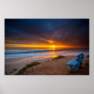 Sonnenuntergang über dem Pazifischen Ozean Poster