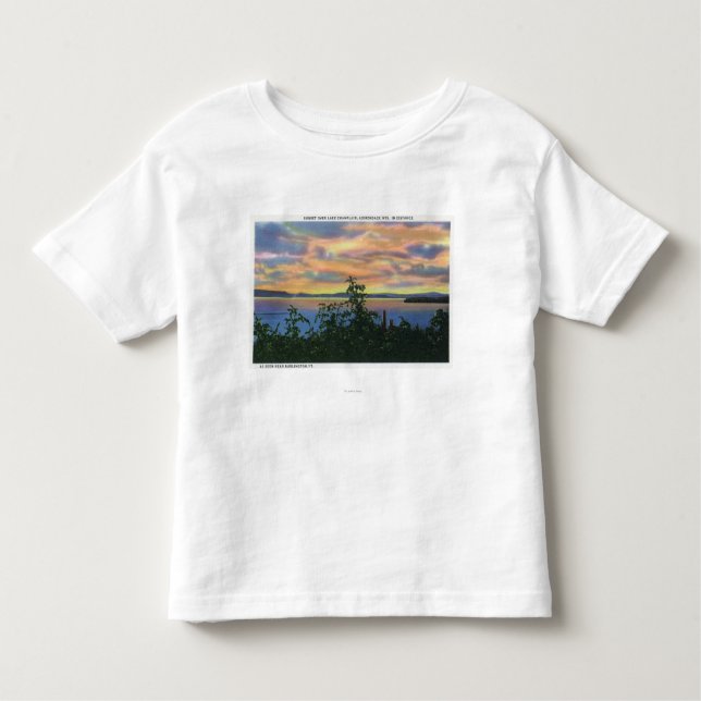 Sonnenuntergang über dem See, Adirondack Mts Kleinkind T-shirt (Vorderseite)