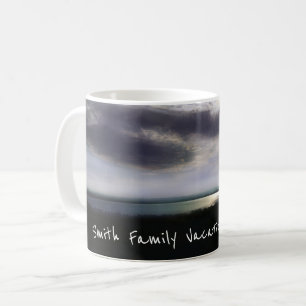 Sonnenuntergang über dem See, Sommerurlaub Kaffeetasse