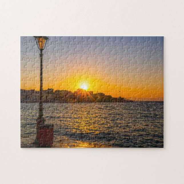 Sonnenuntergang über dem Venezianischen Hafen, Cha Puzzle (Horizontal)
