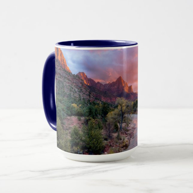 Sonnenuntergang über dem Watchman Tasse (Vorderseite Links)
