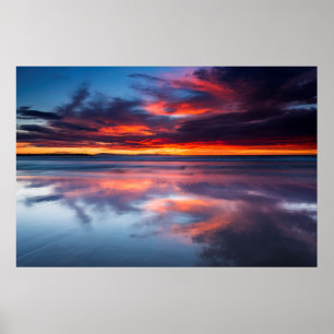 Sonnenuntergang über den Channel Islands, CA Poster