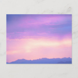 Sonnenuntergang über den Felsen in der Nähe von De Postkarte