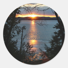Sonnenuntergang über den Forest Lake Stickers