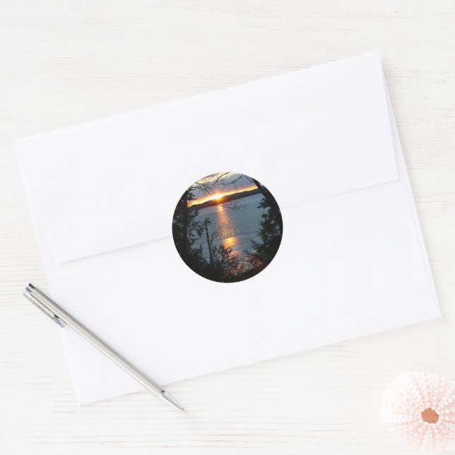 Sonnenuntergang über den Forest Lake Stickers (Umschlag)