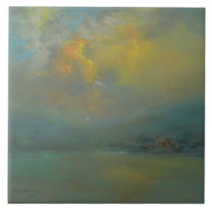 Sonnenuntergang über den Hügeln (von Glenn Cooper  Fliese