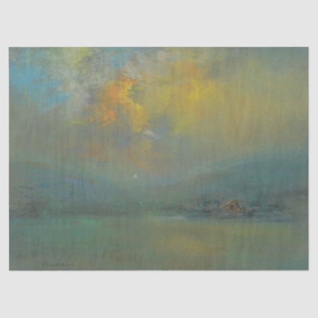 Sonnenuntergang über den Hügeln (von Glenn Cooper  Seidenpapier (Vorderseite)