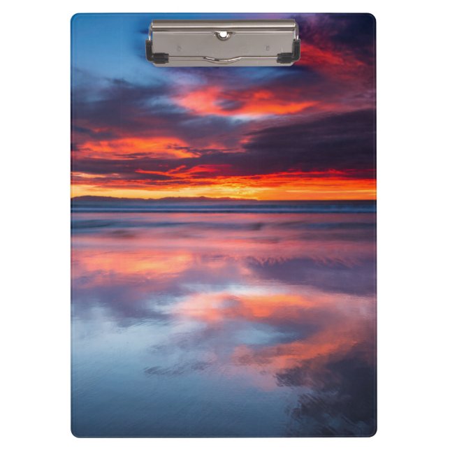 Sonnenuntergang über den Kanalinseln, CA Klemmbrett (Vorderseite)