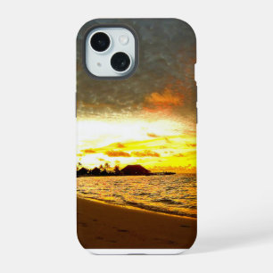 Sonnenuntergang über den Malediven iPhone 15 Hülle