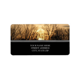 Sonnenuntergang über den Park Address Labels Adressaufkleber