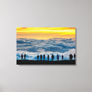 Sonnenuntergang über den Wolken Maui Canvas Print Leinwanddruck