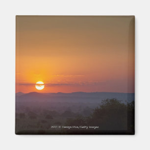 Sonnenuntergang über der afrikanischen Landschaft Magnet