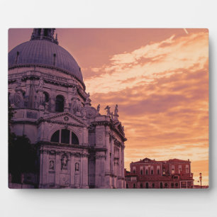 Sonnenuntergang über der Basilika von Venedig Fotoplatte