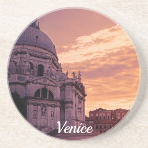 Sonnenuntergang über der Basilika von Venedig Getränkeuntersetzer