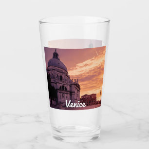 Sonnenuntergang über der Basilika von Venedig Glas