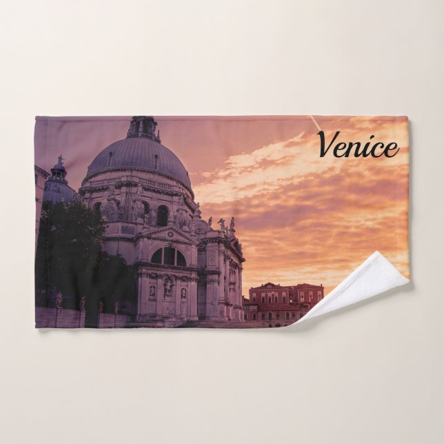 Sonnenuntergang über der Basilika von Venedig Handtuch (Handtuch)