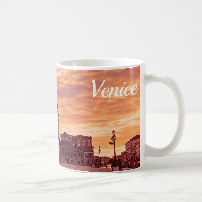 Sonnenuntergang über der Basilika von Venedig Kaffeetasse (Rechts)