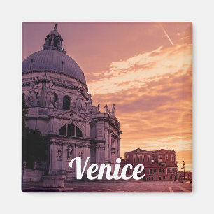 Sonnenuntergang über der Basilika von Venedig Magnet