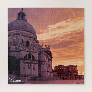 Sonnenuntergang über der Basilika von Venedig Puzzle