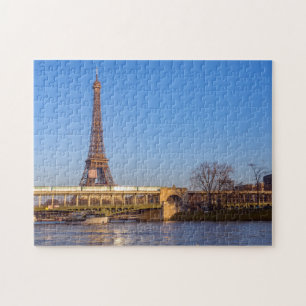 Sonnenuntergang über der Bir-Hakeim-Brücke - Paris Puzzle