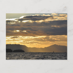 Sonnenuntergang über der Bucht von Ketchikan Postkarte